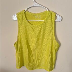 Bright Yellow Mesh Sleeveless Top